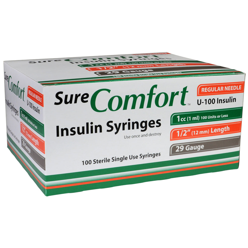 Sure Comfort U-100 Insulin Syringes