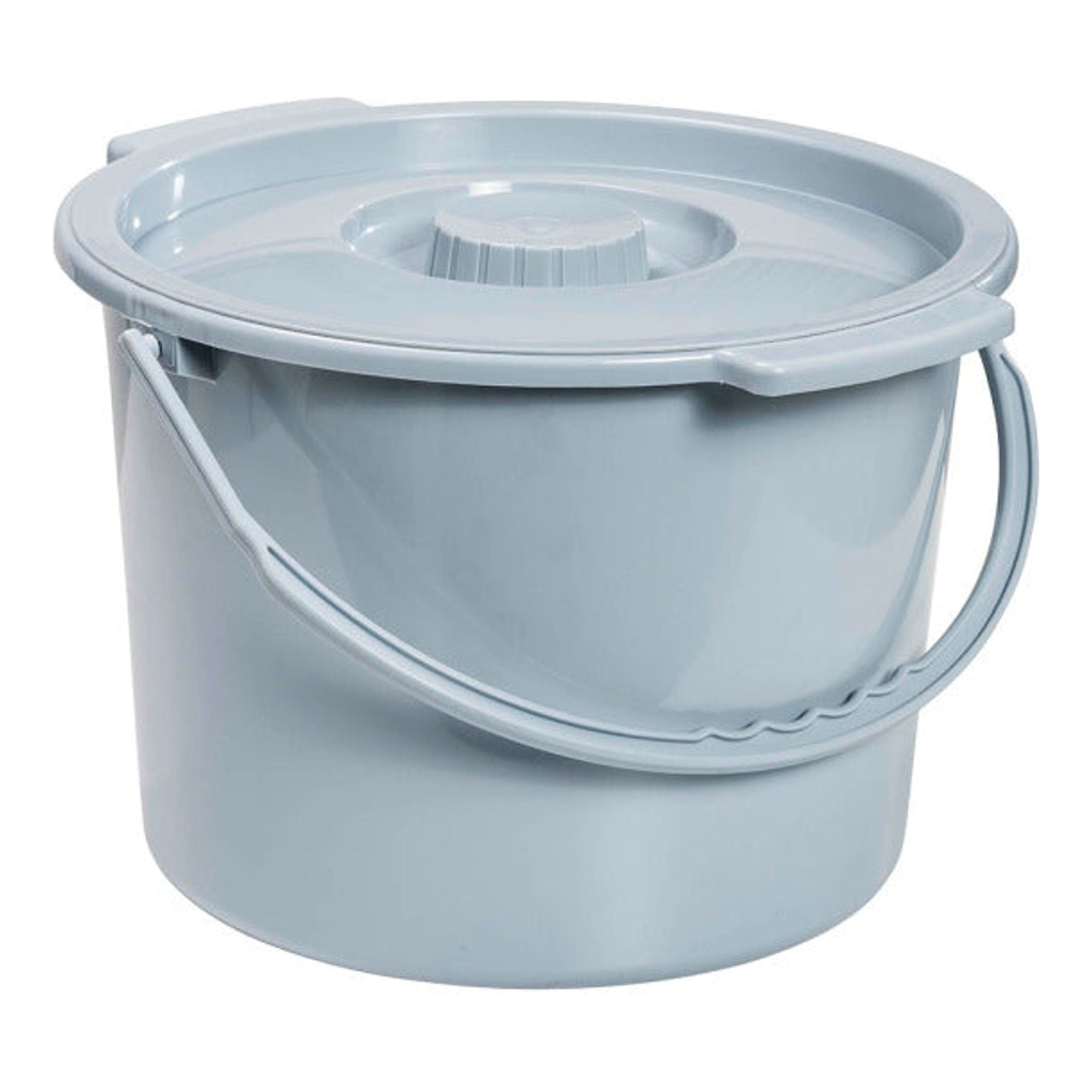 Drive Commode Bucket with Handle and Lid, 12qt