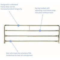Invacare IVC Chrome-Plated Full Length Bed Rail