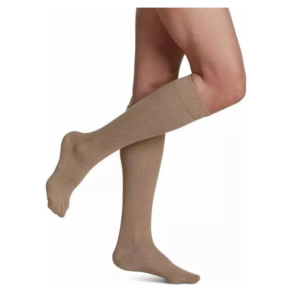 Sigvaris Casual Cotton Compression Socks 15-20 mmHg for Women Khaki