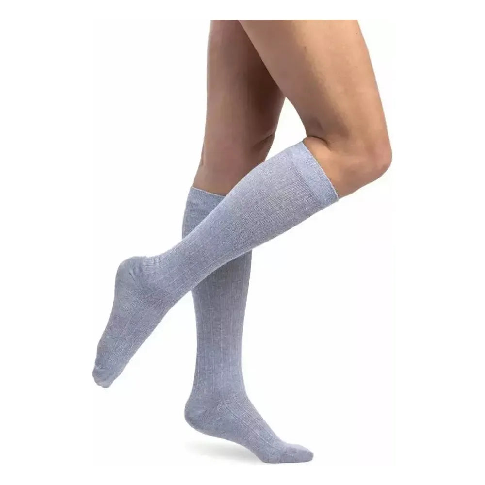 Sigvaris Linen Compression Socks 15-20 mmHg for Women Denim