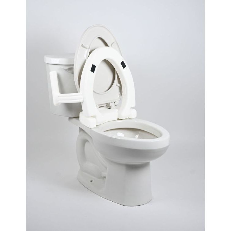 MOBB 2" Hinged Raised Toilet Seat w/Handles 