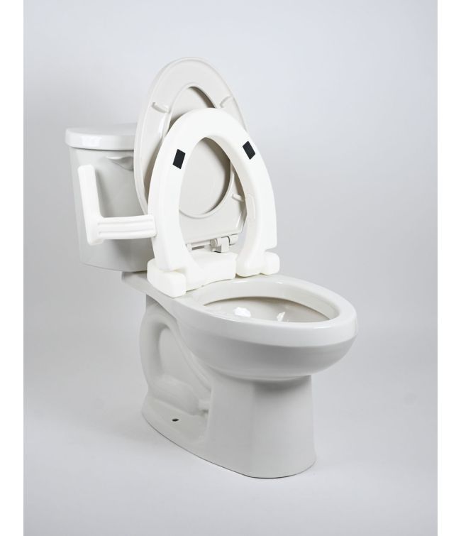 MOBB 2" Hinged Raised Toilet Seat w/Handles 