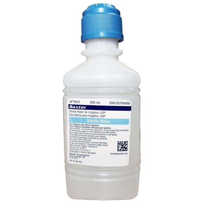 Baxter Sterile Water for Irrigation USP Plastic Pour bottle