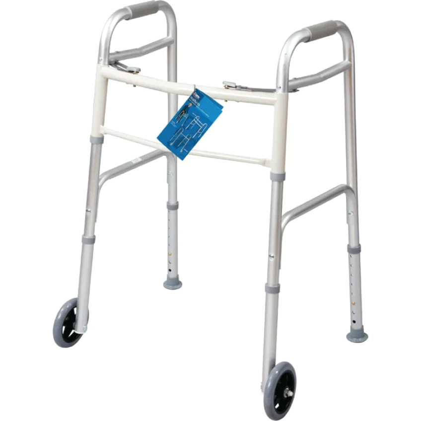 Carex Dual-Button Walker with 5" Wheels