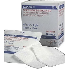Derma Sciences DuSoft Non-Woven Sponge, 4-Ply, 4