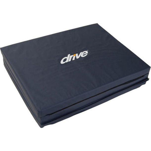 Made Medical 73" X 24" Bi-Fold Bedside Non-Slip Fall Mat Anti-Skid Pad With Beveled Edge For Elderly, Gray