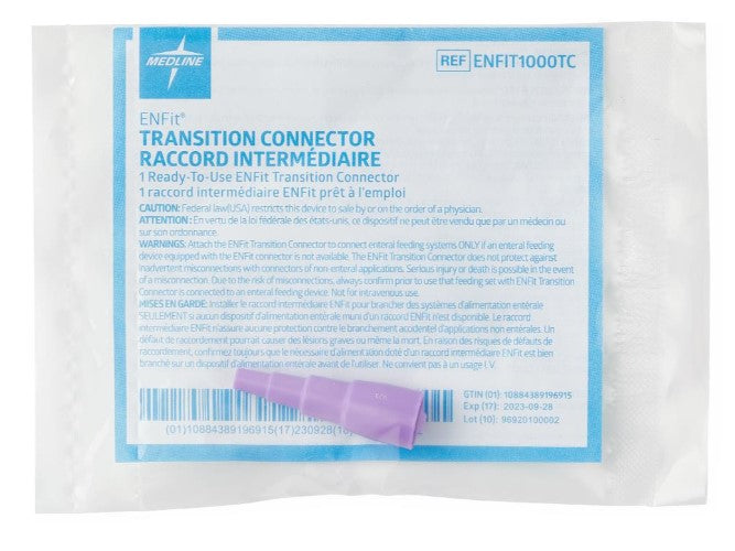 Enfit Transition Connectors for Feeding Tubes