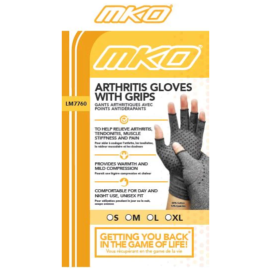 MKO Arthritis Gloves with Grips