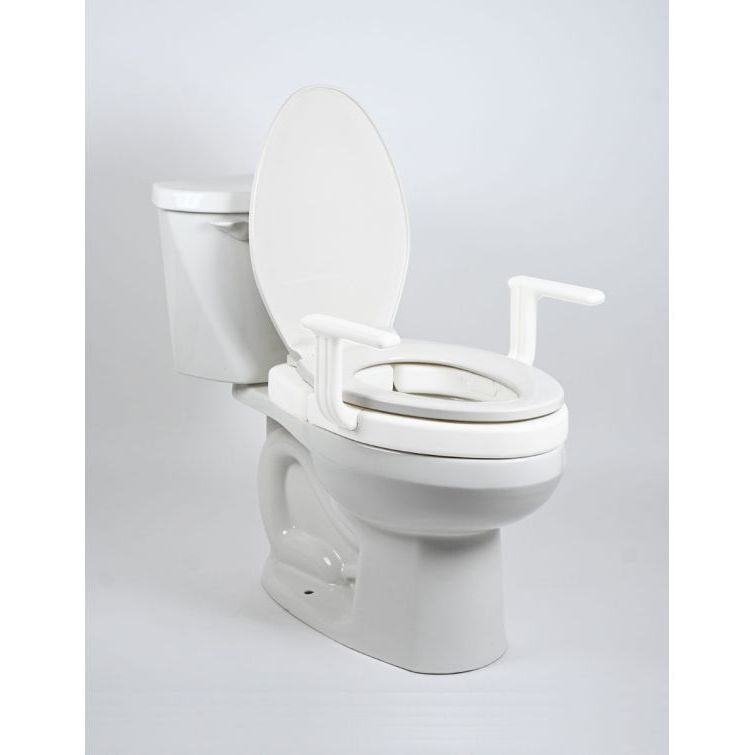 MOBB 2" Hinged Raised Toilet Seat w/Handles 