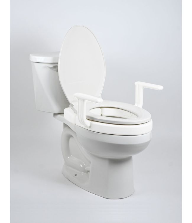 MOBB 2" Hinged Raised Toilet Seat w/Handles 
