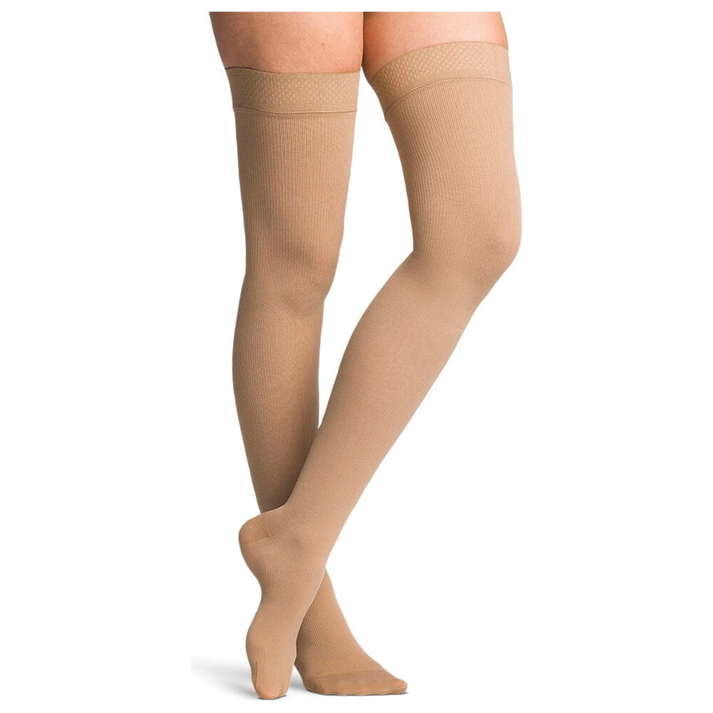 Sigvaris Cotton Thigh High Compression Socks 20-30 mmHg for Women