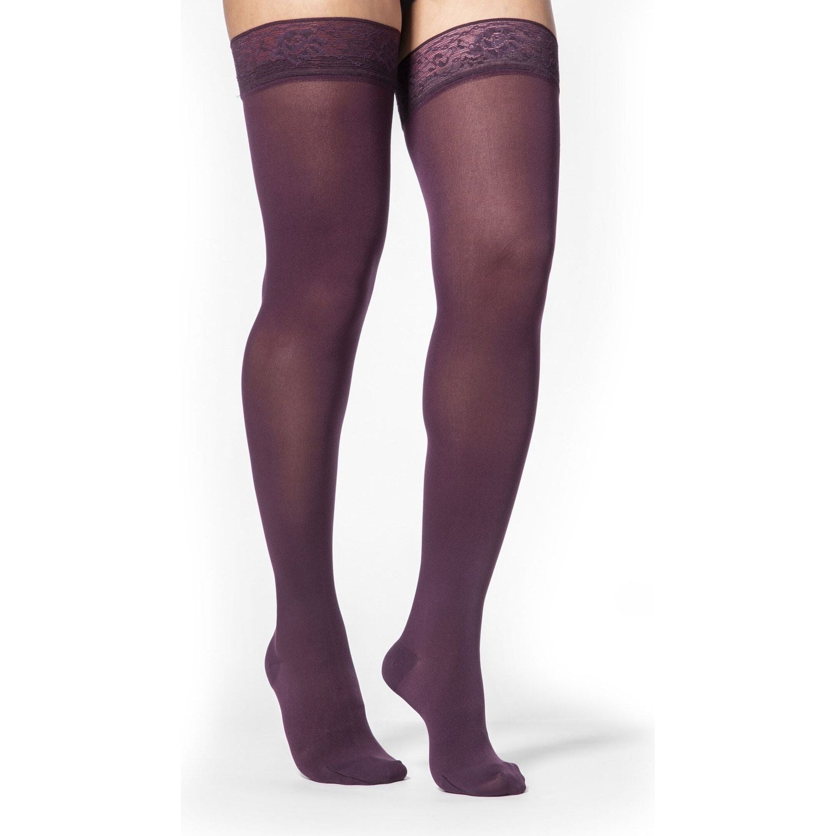 Sigvaris Soft Opaque Thigh-High Stockings 20-30 mmHg for Women