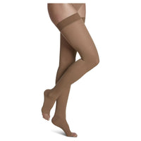 Sigvaris Unisex Cotton Thigh High Compression Open Toe Socks 20-30 mmHg 