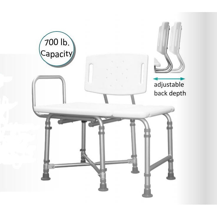 Advanced Health Care Bariatric Heavy Duty Transfer Bench with Adjustable Back Depth