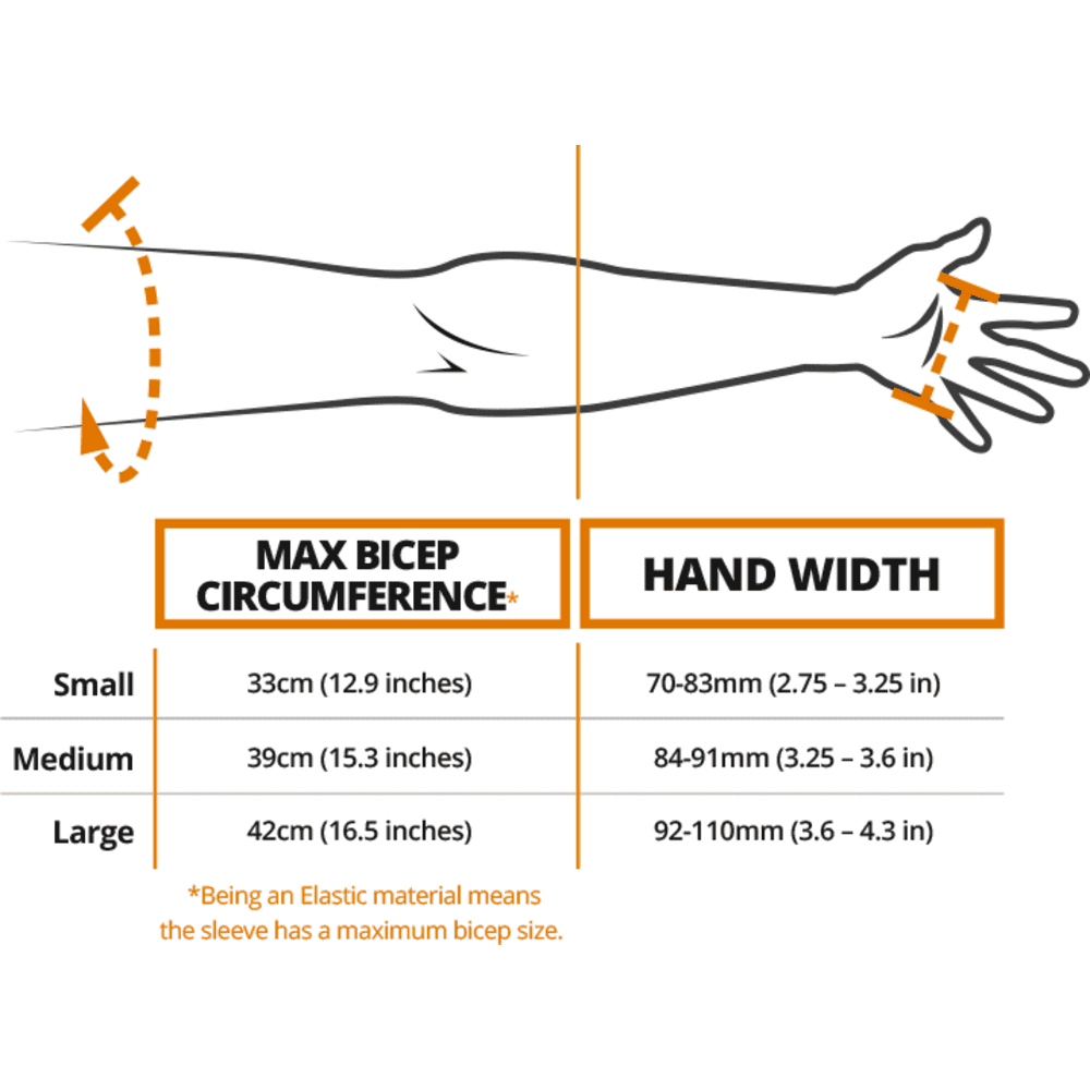 ArmLock Tennis Elbow Brace Size Chart