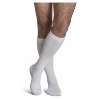 Sigvaris Casual Cotton Compression Socks 15-20 mmHg for Men White