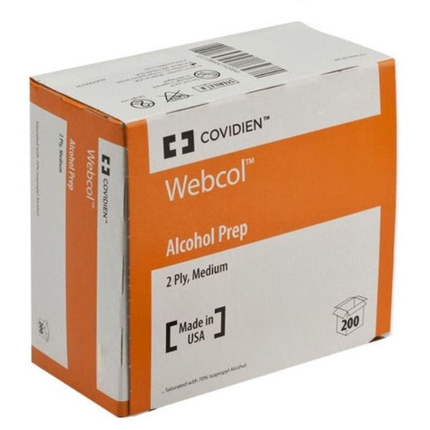 Covidien Webcol Alcohol Prep Pad, Two-Ply, Sterile