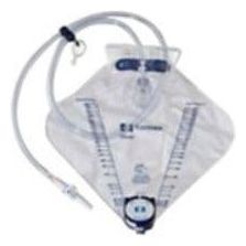 Dover Urine Drainage Bag, Anti-Reflux Chamber, Drain Tube Hook and Loop Hanger, Poly Bag, 2000 mL