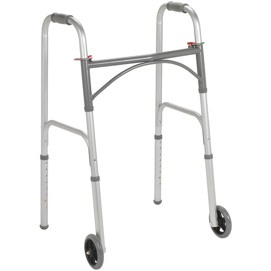 Drive Folding Junior Walker, Two Button with 5" Wheels