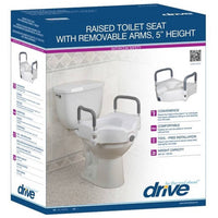 Drive 2-in-1 Locking Raised Toilet Seat with Tool-free Removable Arms