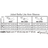 Jobst Ready to Wear Arm Sleeve with Silicone Band 20-30 mmHg  Size Chart