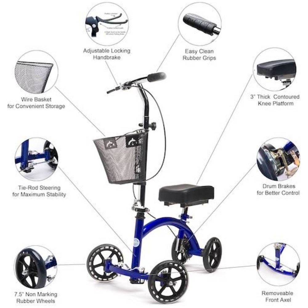 KneeRover Deluxe Knee Cycle Steerable Knee Walker