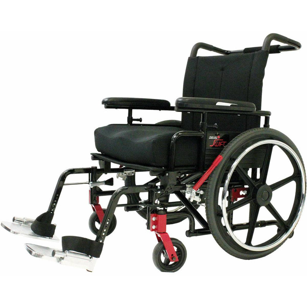 Maple Leaf Swift Heavy Duty Steel Frame Manual Wheelchair
