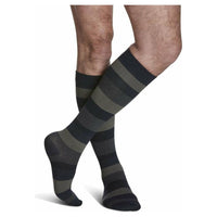 Sigvaris Microfibre Shades Compression Socks 15-20 mmHg for Men Dark Navy Stripe
