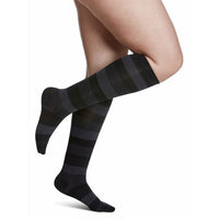 Sigvaris Microfibre Shades Compression Socks 15-20 mmHg for Women Onyx Stripe