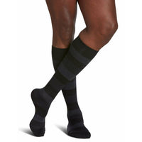 Sigvaris Microfibre Shades Compression Socks 15-20 mmHg for Men Onyx Stripe