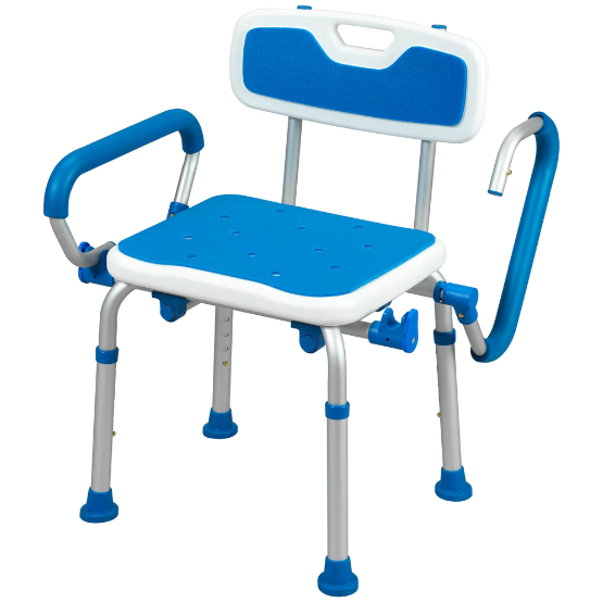 PCP Foam Padded Bath Safety Seat with Back and Swing Away Arms 