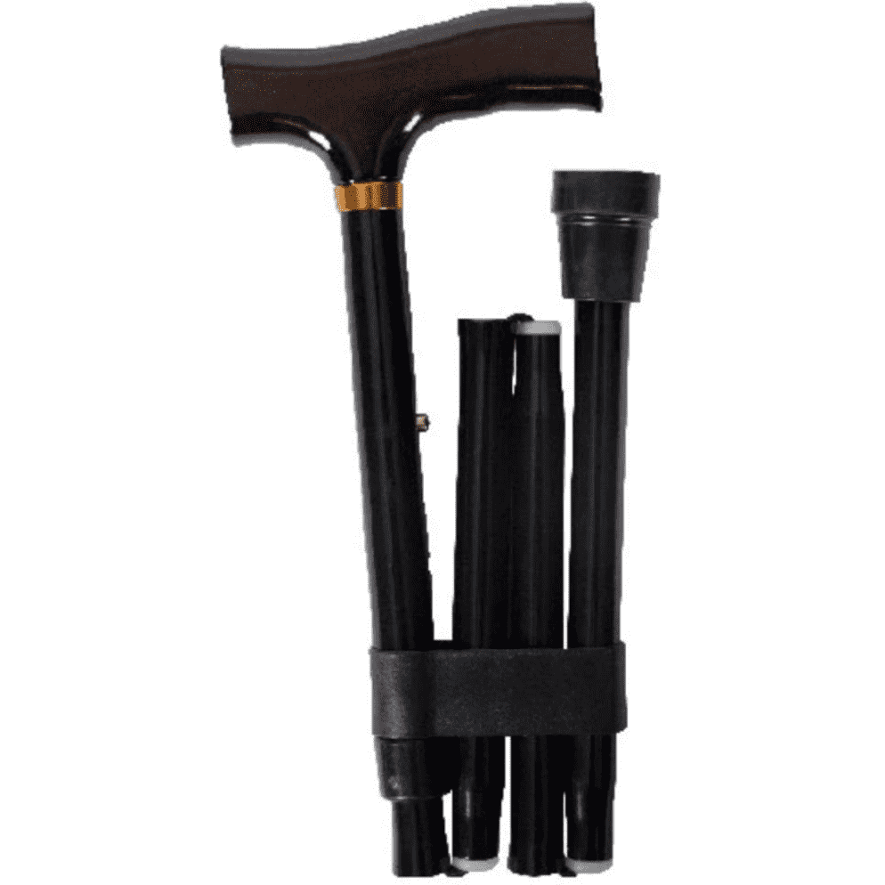 PCP Folding Adjustable Fritz Handle Canes (Black)