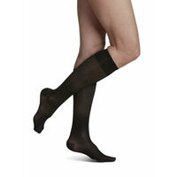 Sigvaris Womens Sheer Fashion Calf Compression Stockings 15-20 mmHg Black