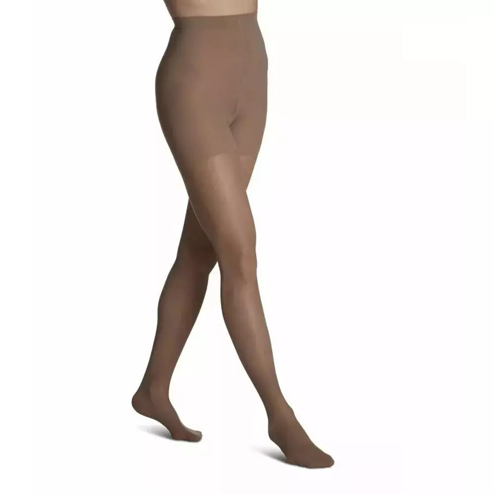 Sigvaris Sheer Fashion Pantyhose Compression Stockings 15-20 mmHg for Women Taupe